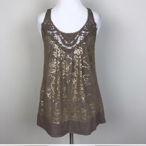 Anthropologie sequence crochet top